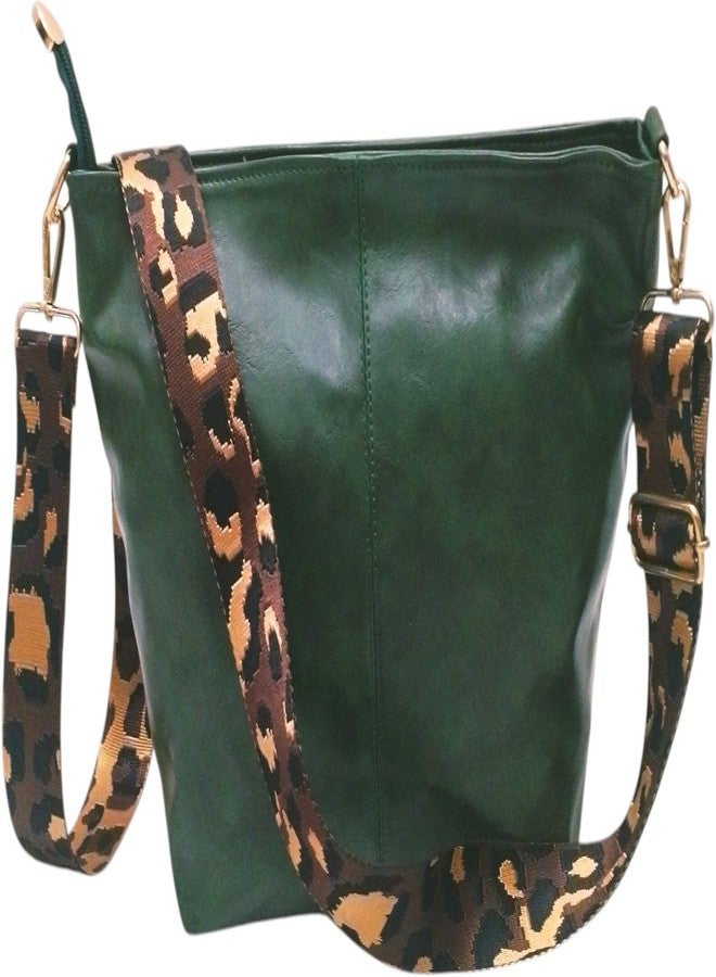 Poorak Green Sling Bag with Detachable Golden Belt for Girls & Women - Image 1
